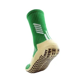 3 Pack Kids Football Grip Socks Green