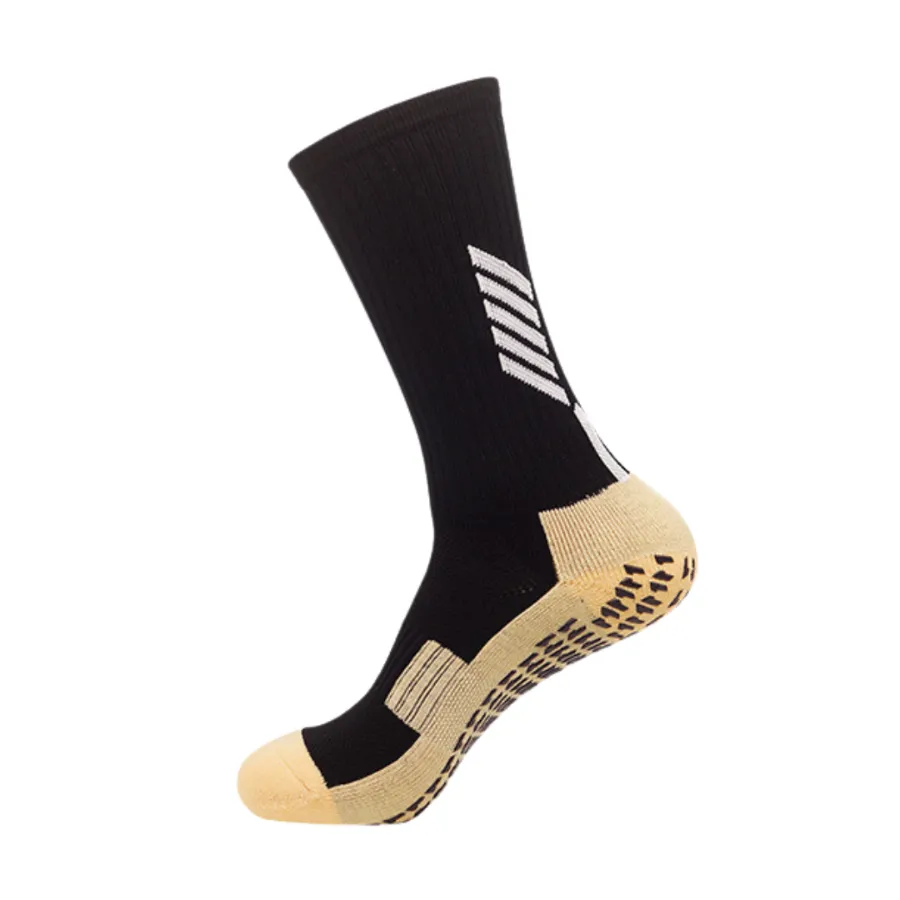 3 Pack Mens Football Grip Socks Black