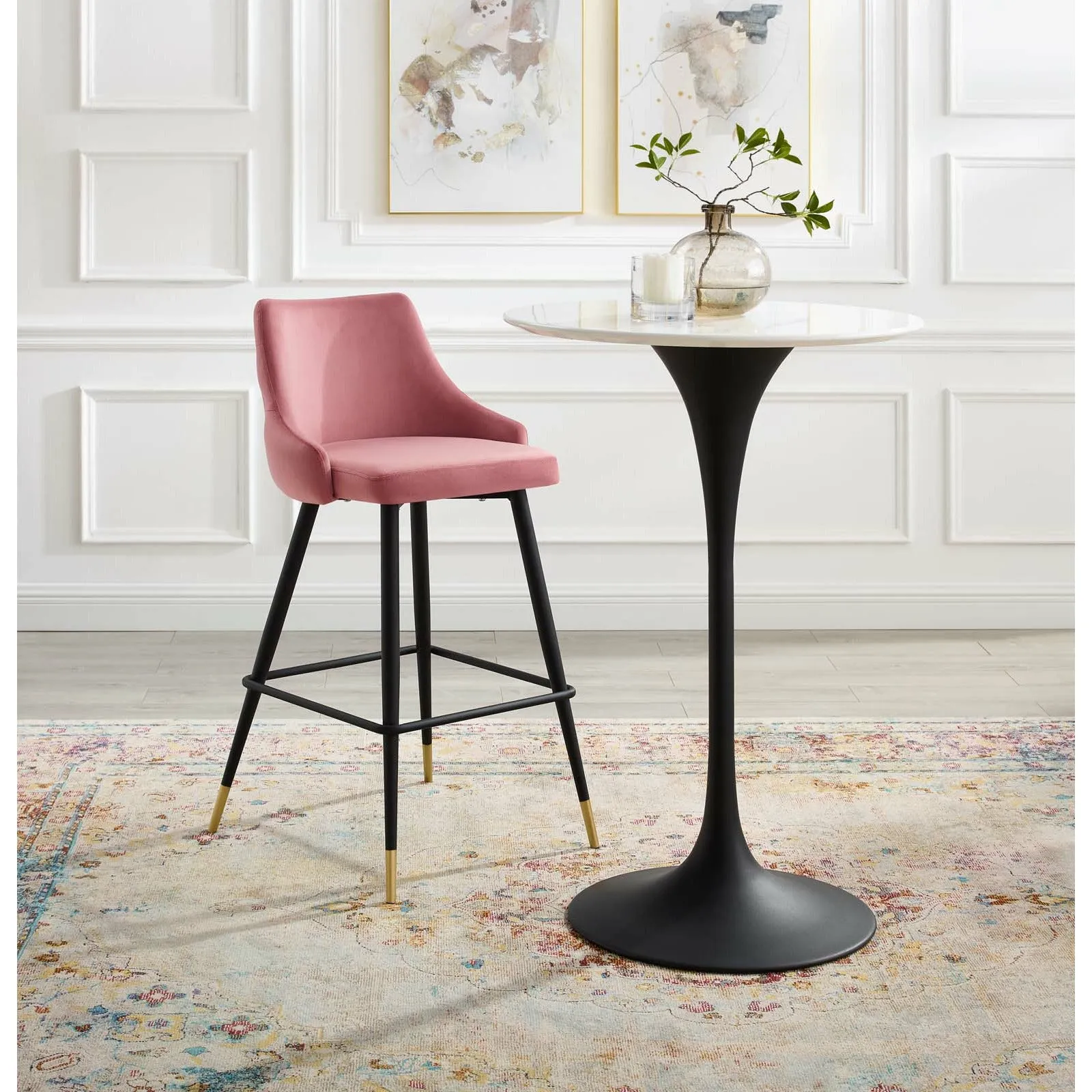 Adorn Performance Velvet Bar Stool