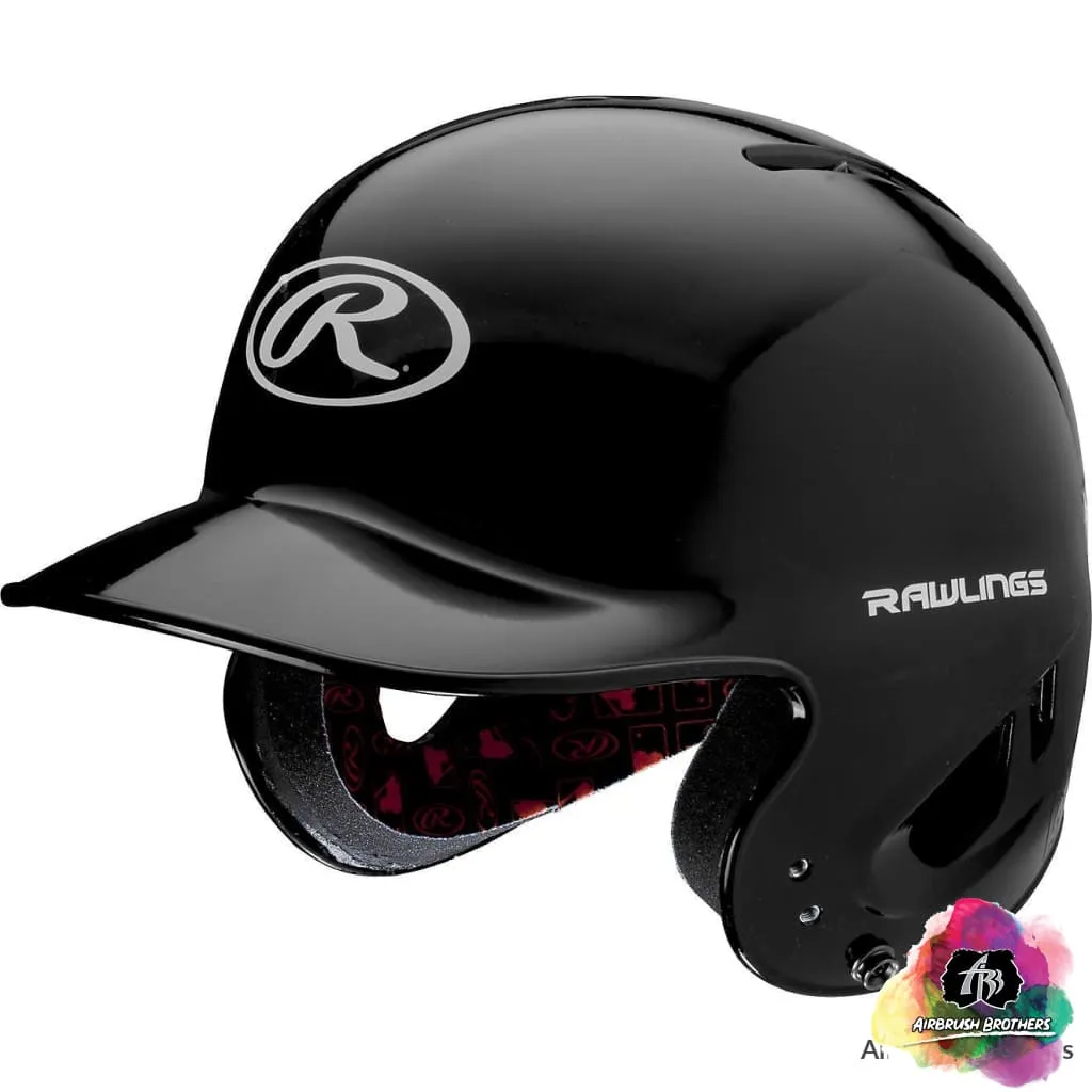 Airbrush Peace Love & Softball Design (Full Helmet)