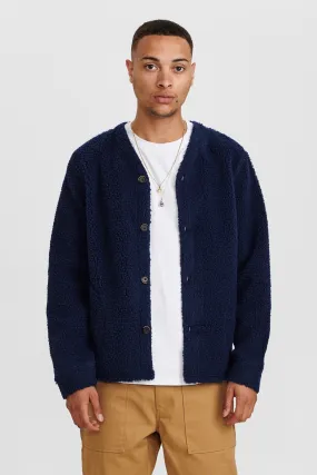 AKDAN PILE CARDIGAN  - Sky Captain