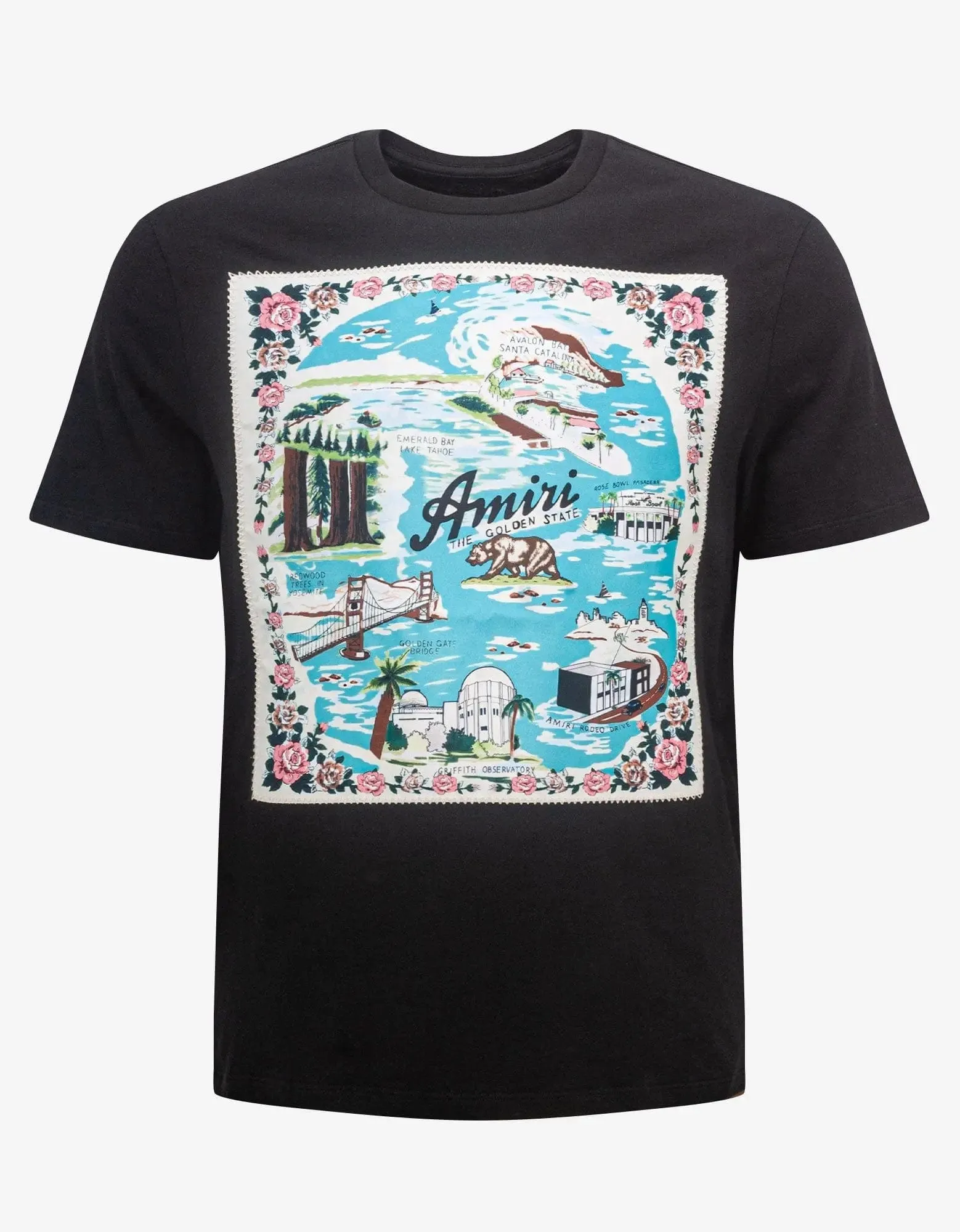 Amiri Black California Hawaiian T-Shirt