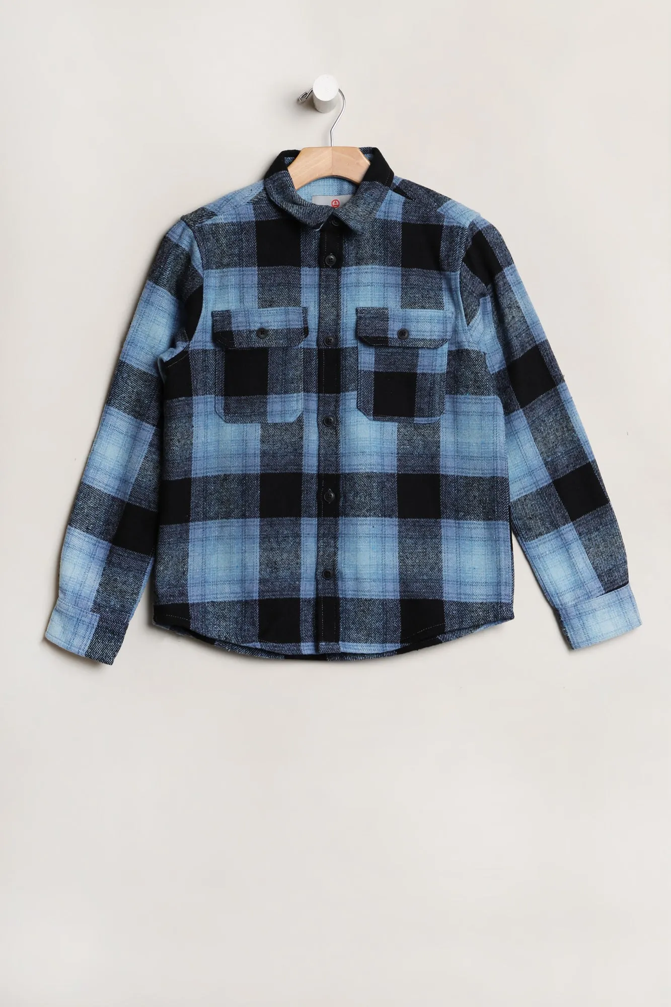 Amnesia Youth Flannel Plaid Button-Up