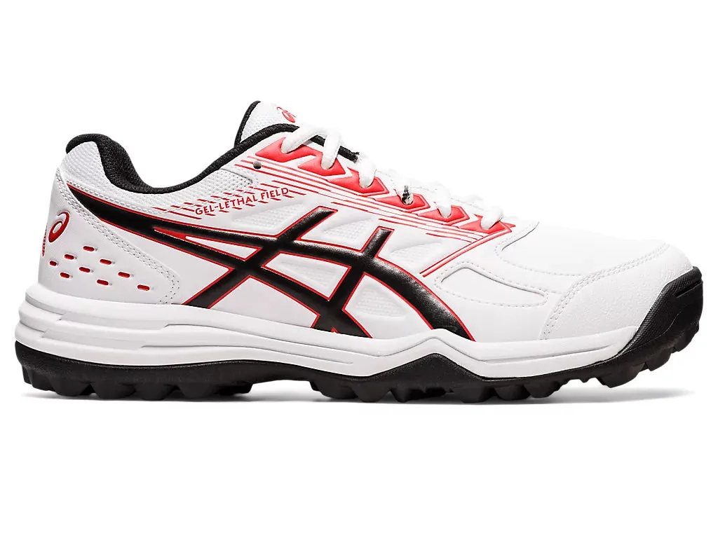 Asics Gel Lethal Field Men's Cricket Shoes - White/Classic Red