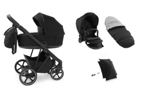 BabyStyle Prestige Vogue Pushchair - Ebony/ Black Frame / Black Leather