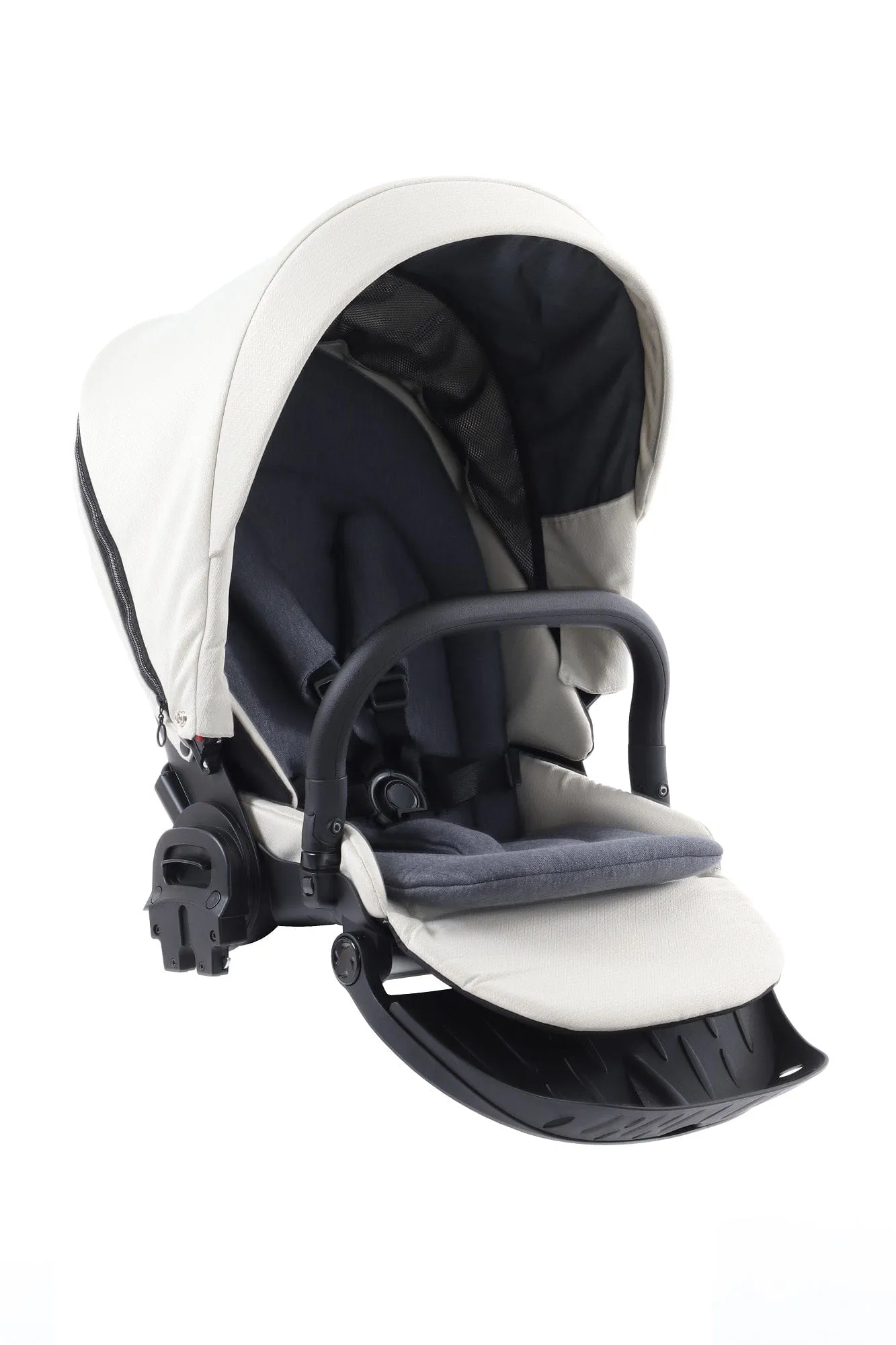 BabyStyle Prestige Vogue Pushchair - Ivory / Gold Frame / Black Leather