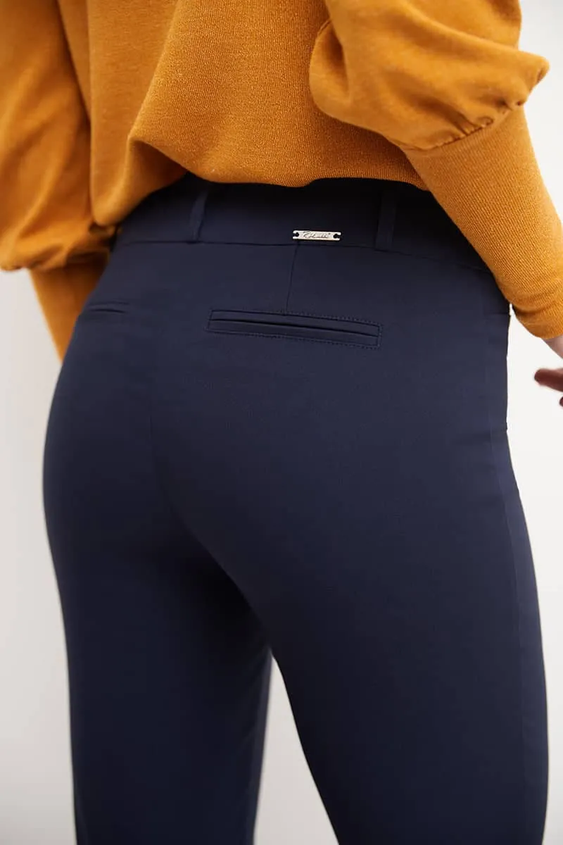 Barely Bootcut Pants with Fake Pockets