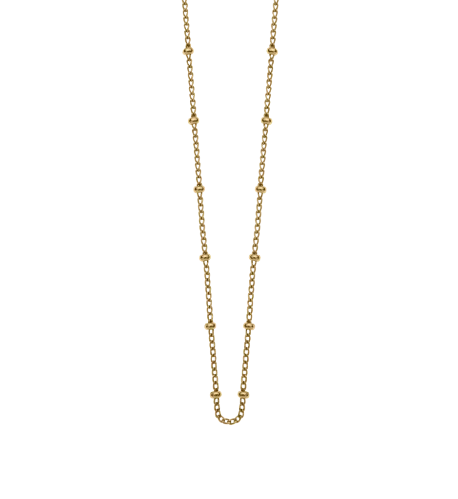 Bespoke Ball Chain 16” to 18” Gold