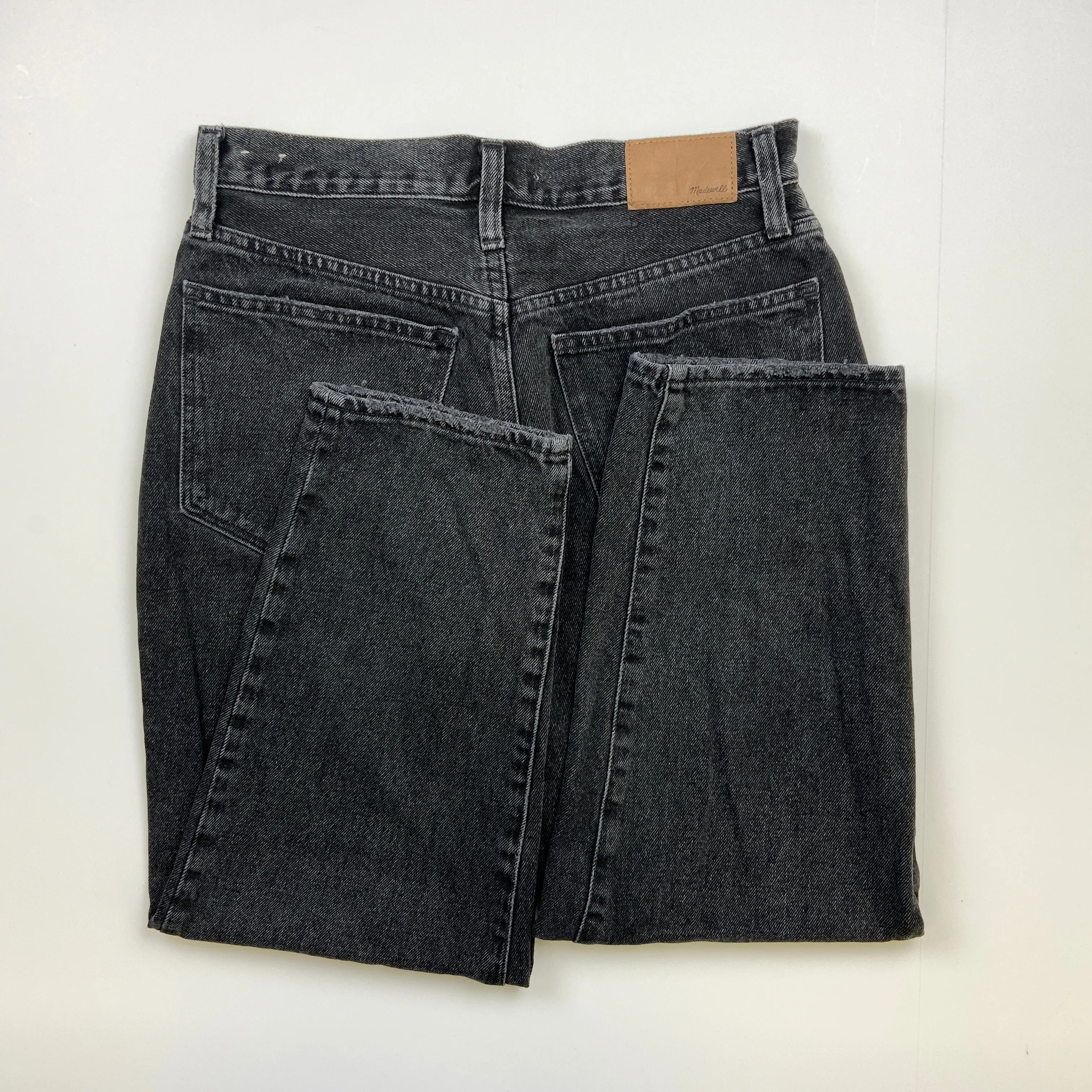 Black Denim Jeans Straight Madewell, Size 4