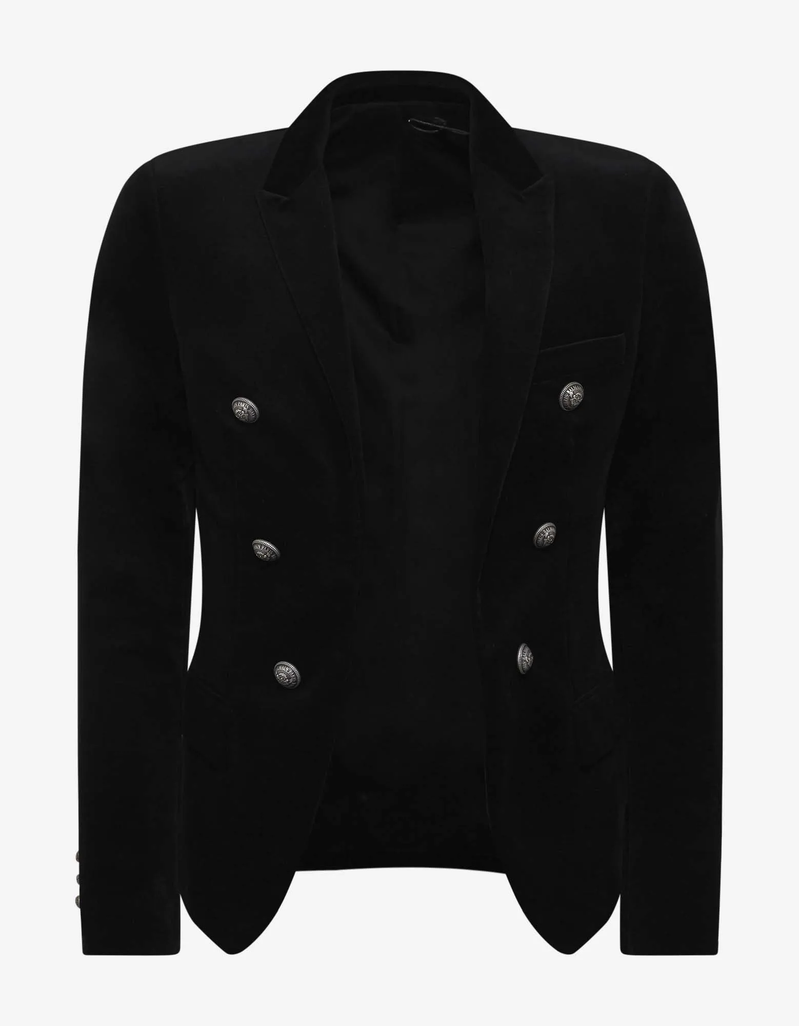 Black Velvet 6 Button Blazer -