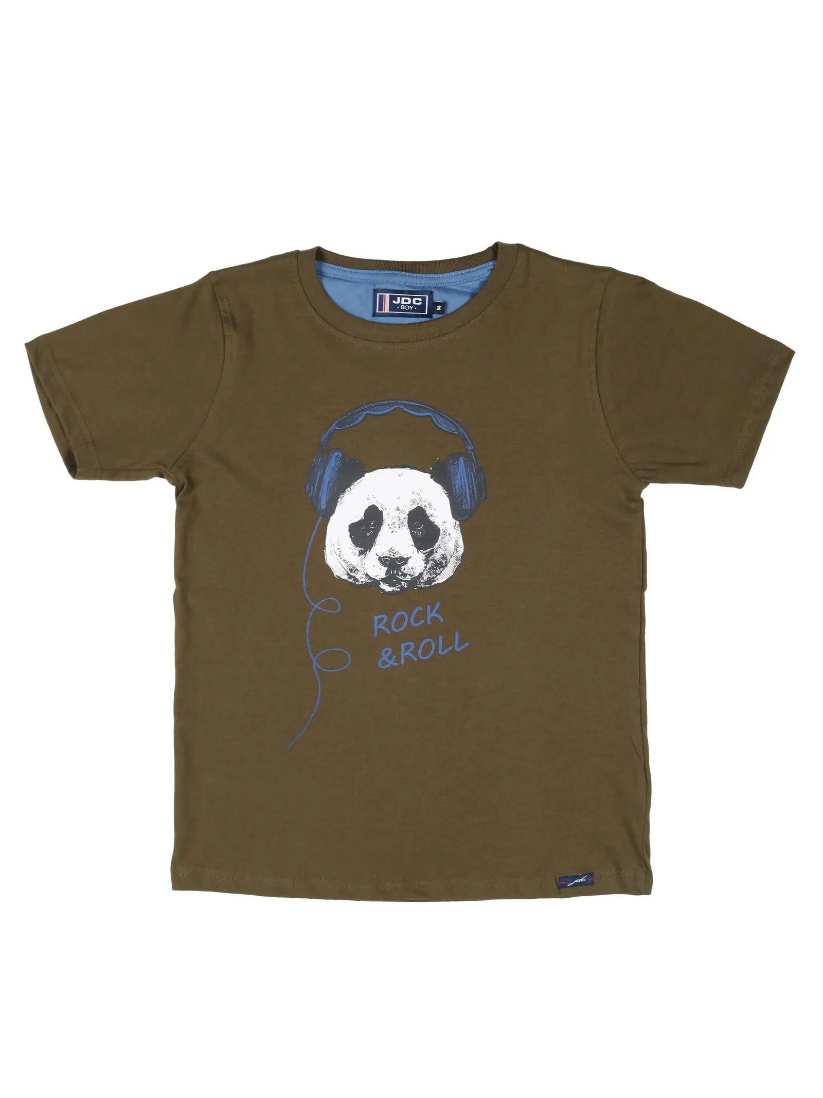 BOY'S BROWN PRINT REGULAR FIT T.SHIRT