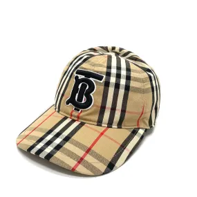 BURBERRY cap 8017283 cotton beige Vintage check TB logo unisex(Unisex) M Used Authentic