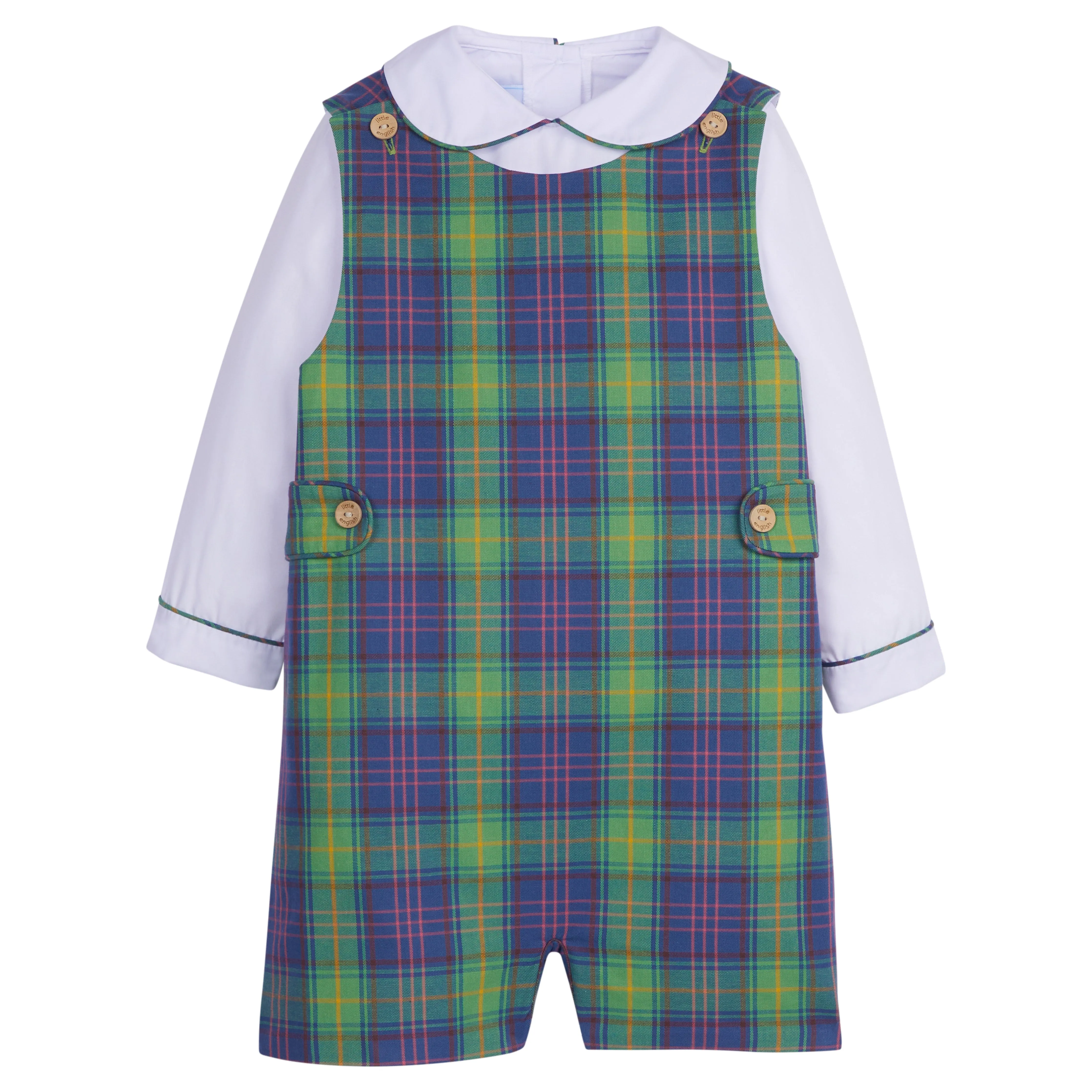 Button Tab John John Set - Ashford Tartan