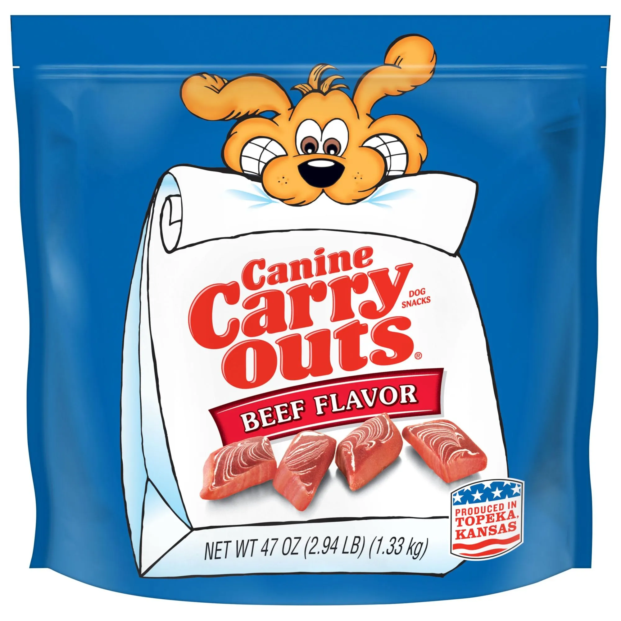 Canine Carry Outs Beef Flavor Dog Treats, 47oz Bag