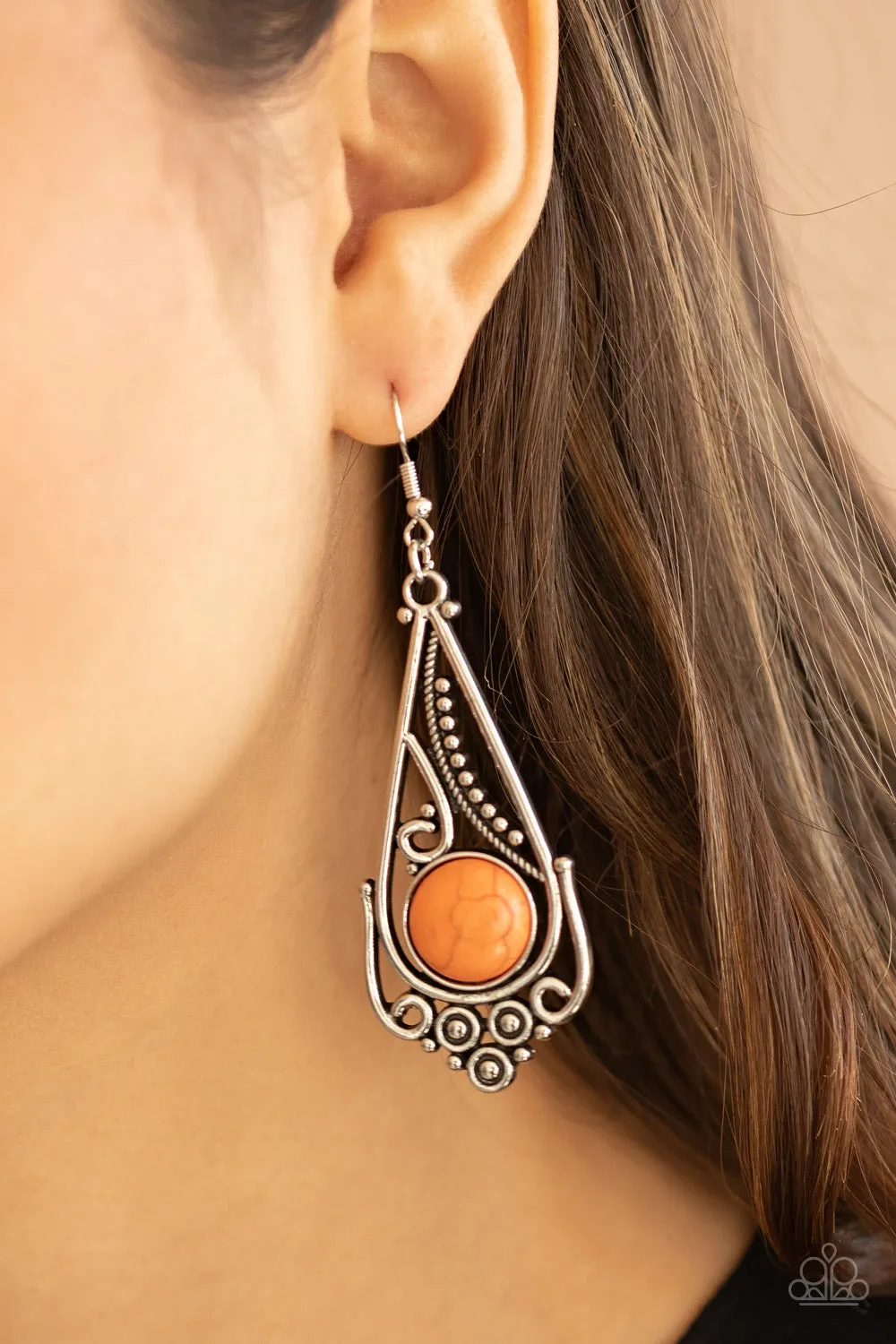 Canyon Climate - Orange Earring