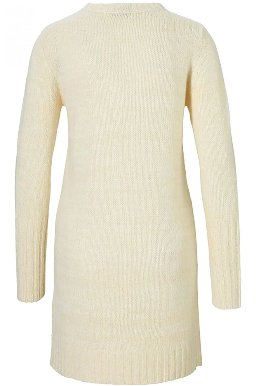 Cardigan beige in maglia