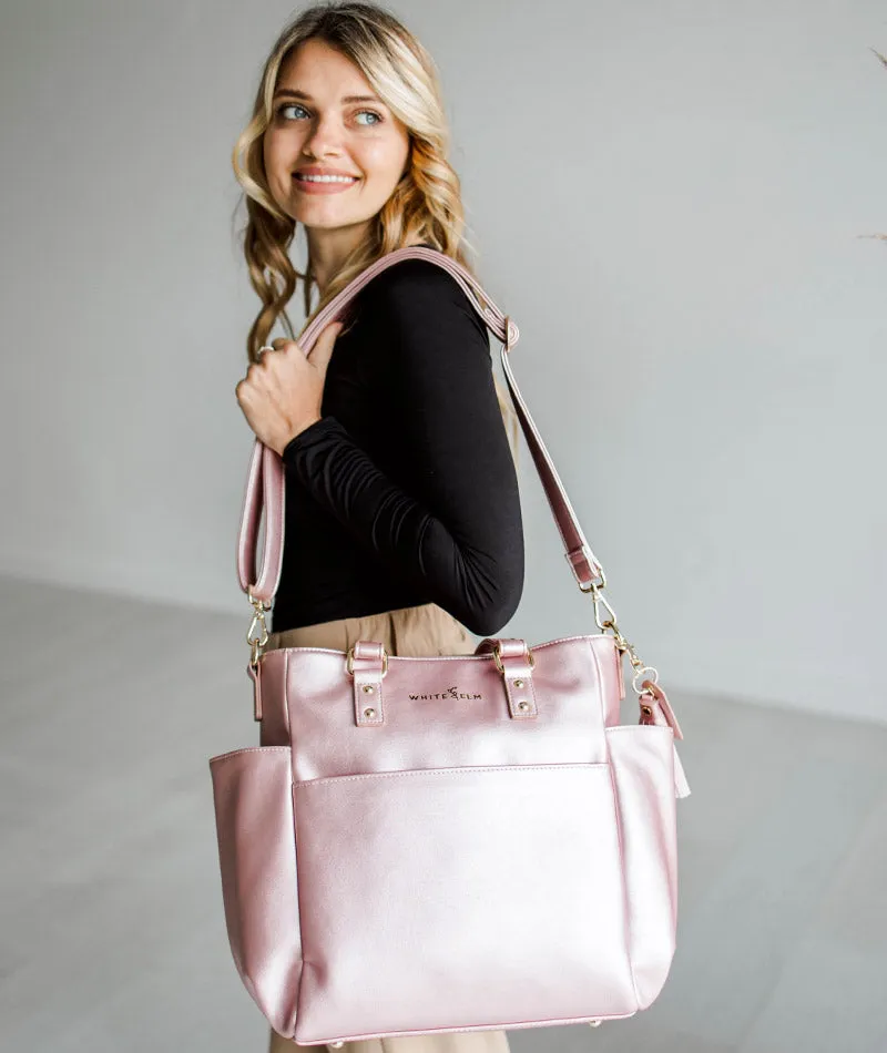 Carina Tote Bag - Pink Metallic