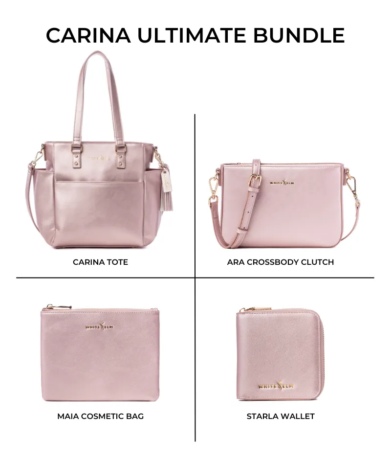 Carina Tote Bag - Pink Metallic