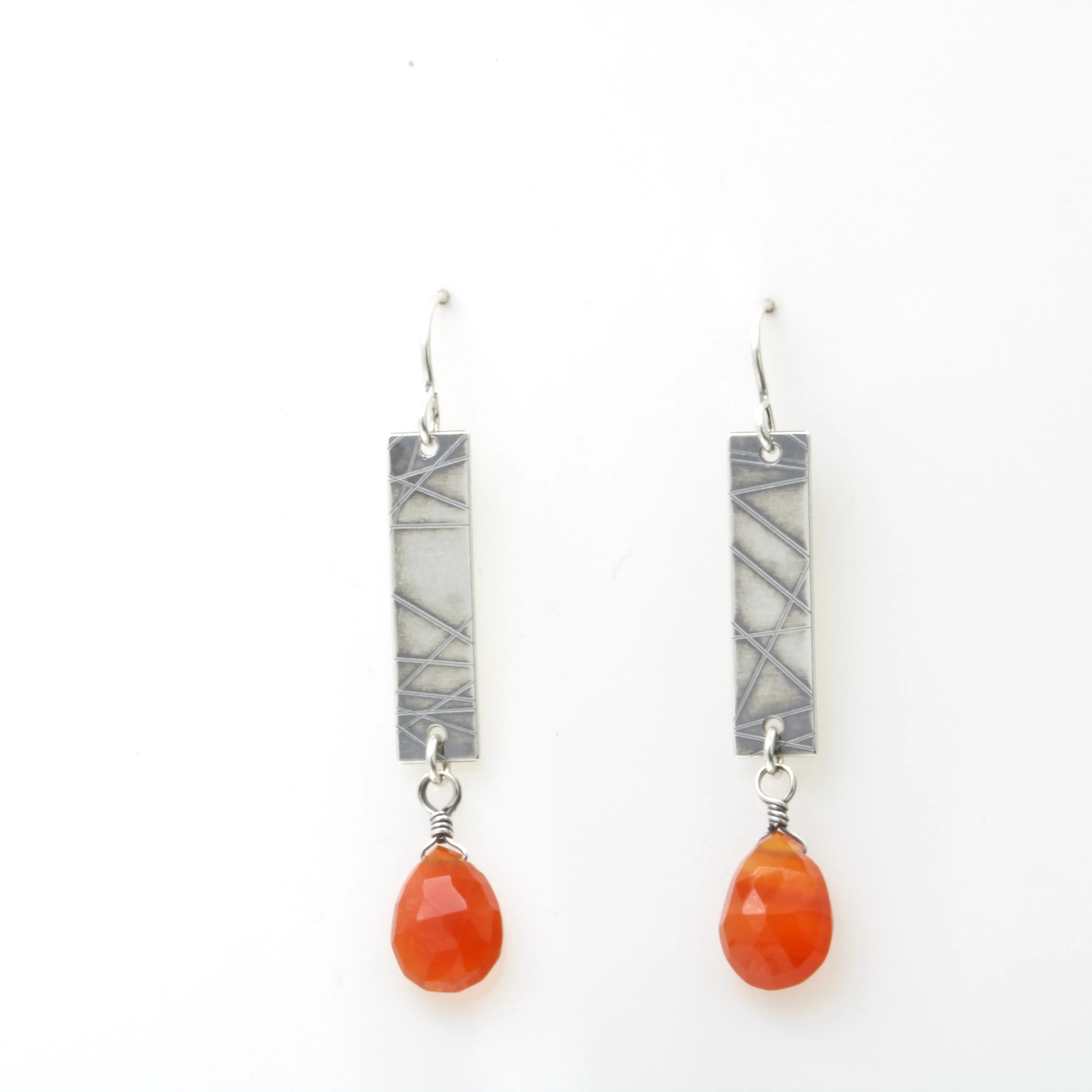 Carnelian Strip Earrings