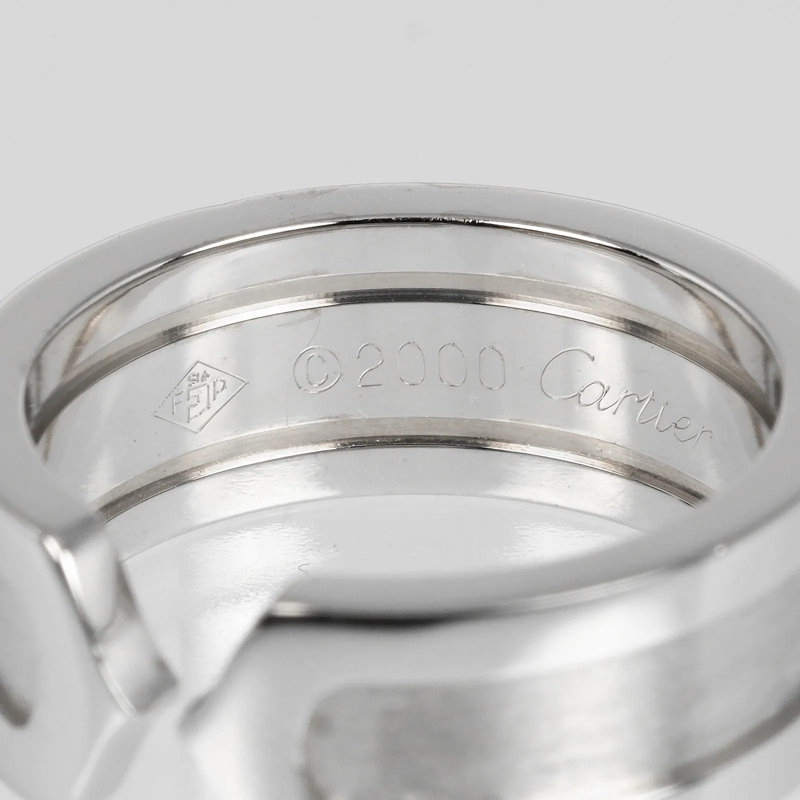 CARTIER Ring K18 white gold Silver 2C Women 46 Used Authentic