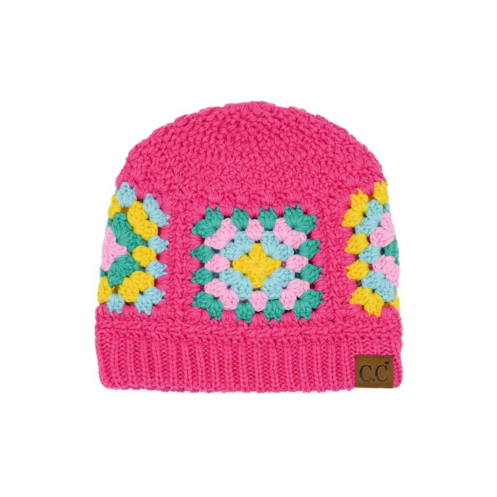 C.C Multi Color Crochet Beanie