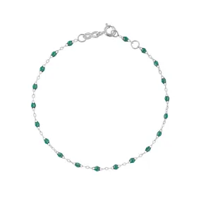 Classic Gigi Emerald bracelet, White Gold, 6.7"