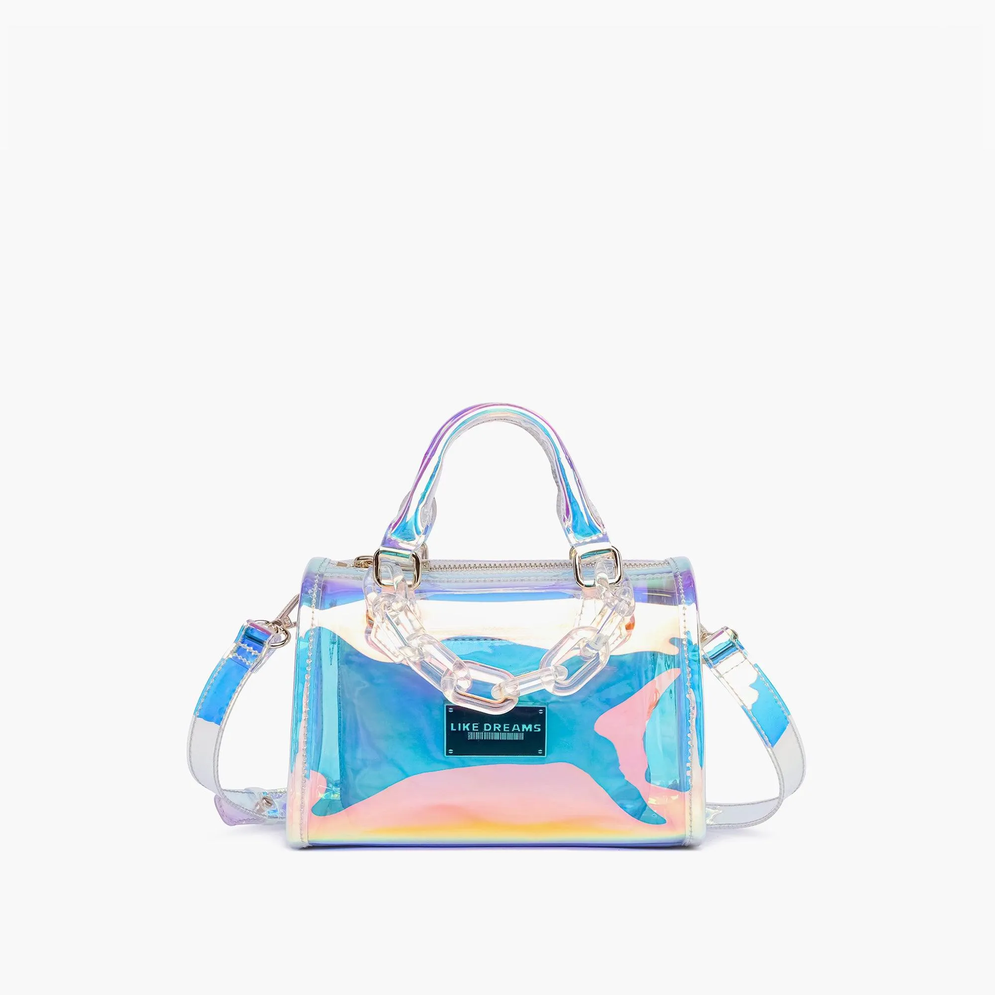 Crystal Mini Hologram Clear Crossbody Bag