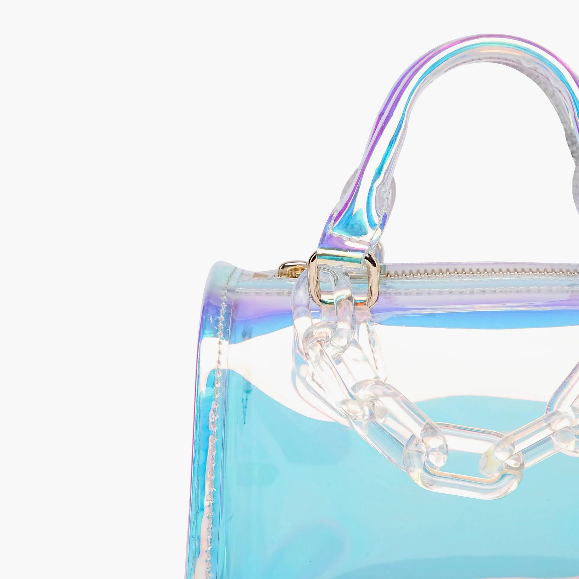 Crystal Mini Hologram Clear Crossbody Bag