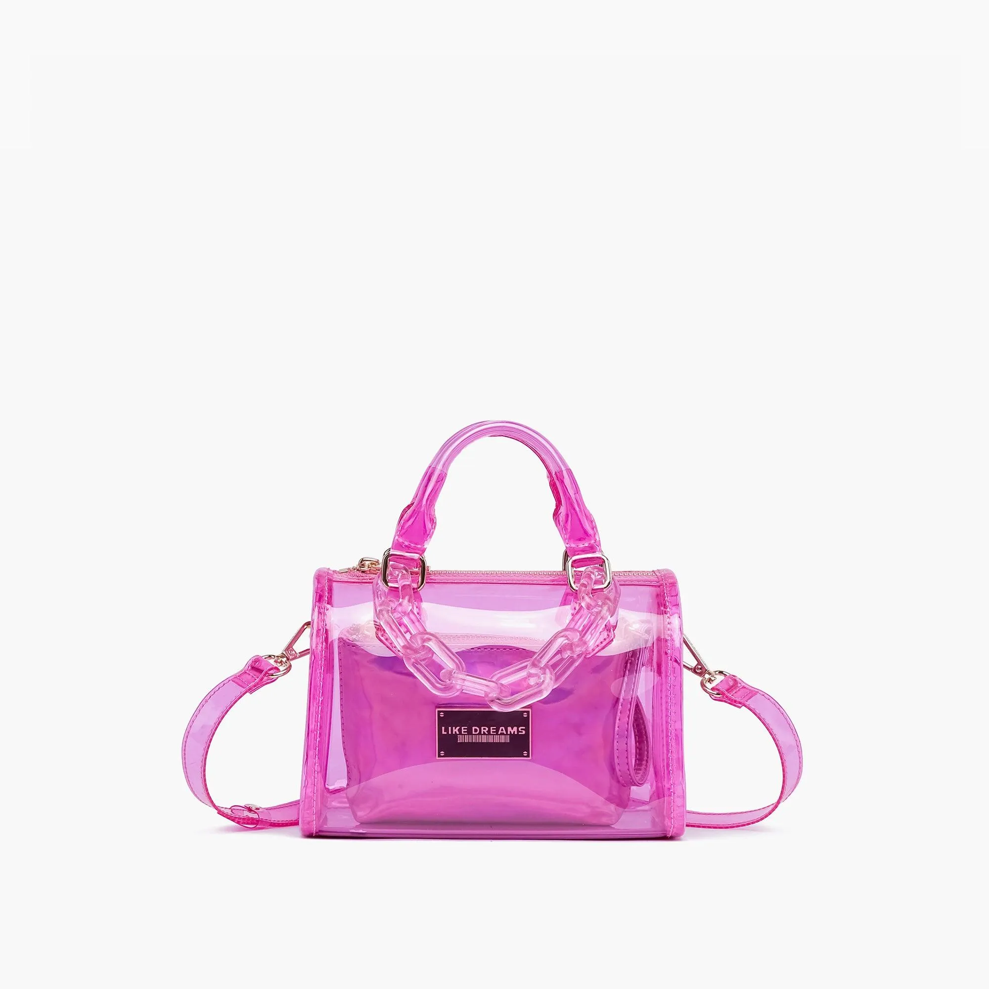 Crystal Mini Hologram Clear Crossbody Bag