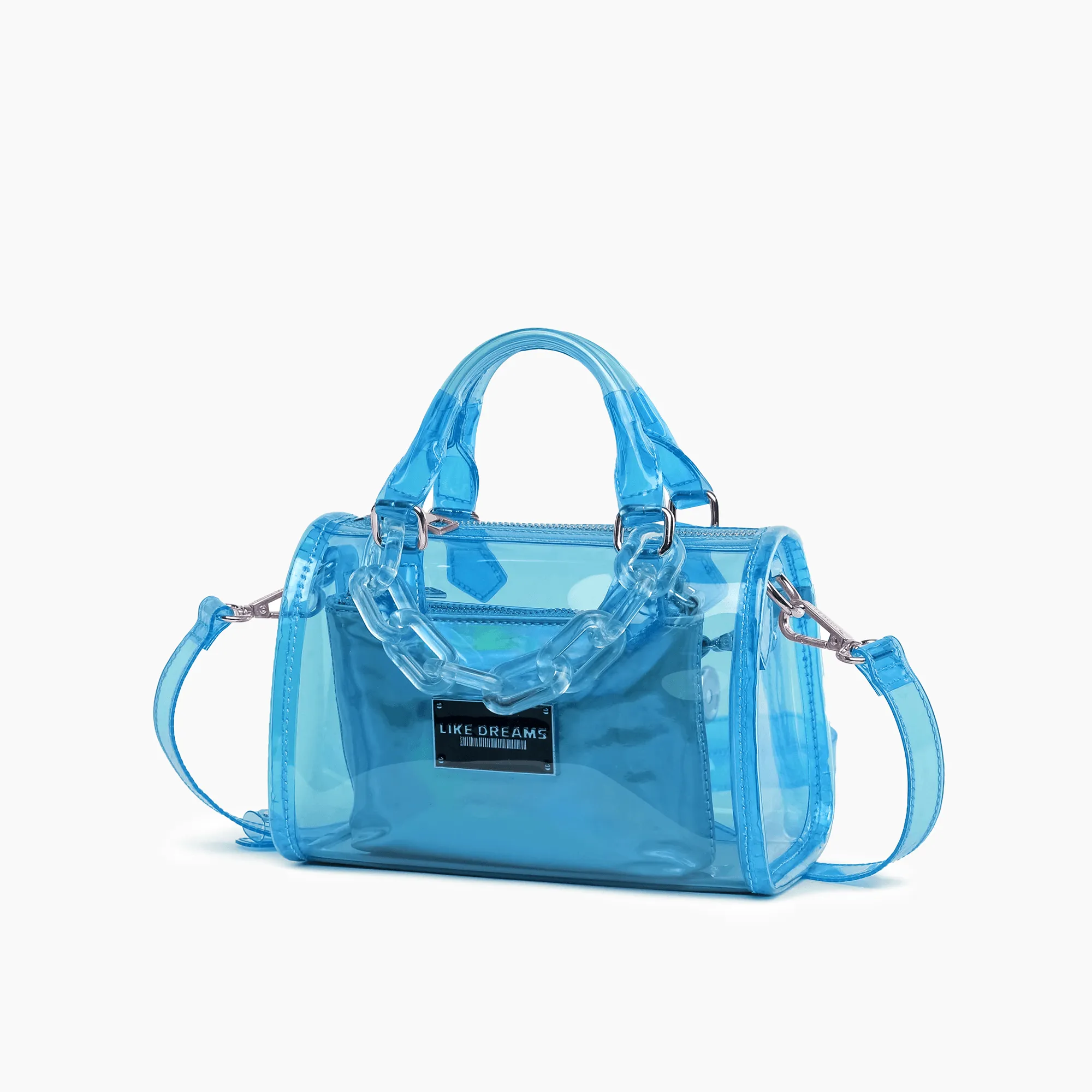 Crystal Mini Hologram Clear Crossbody Bag