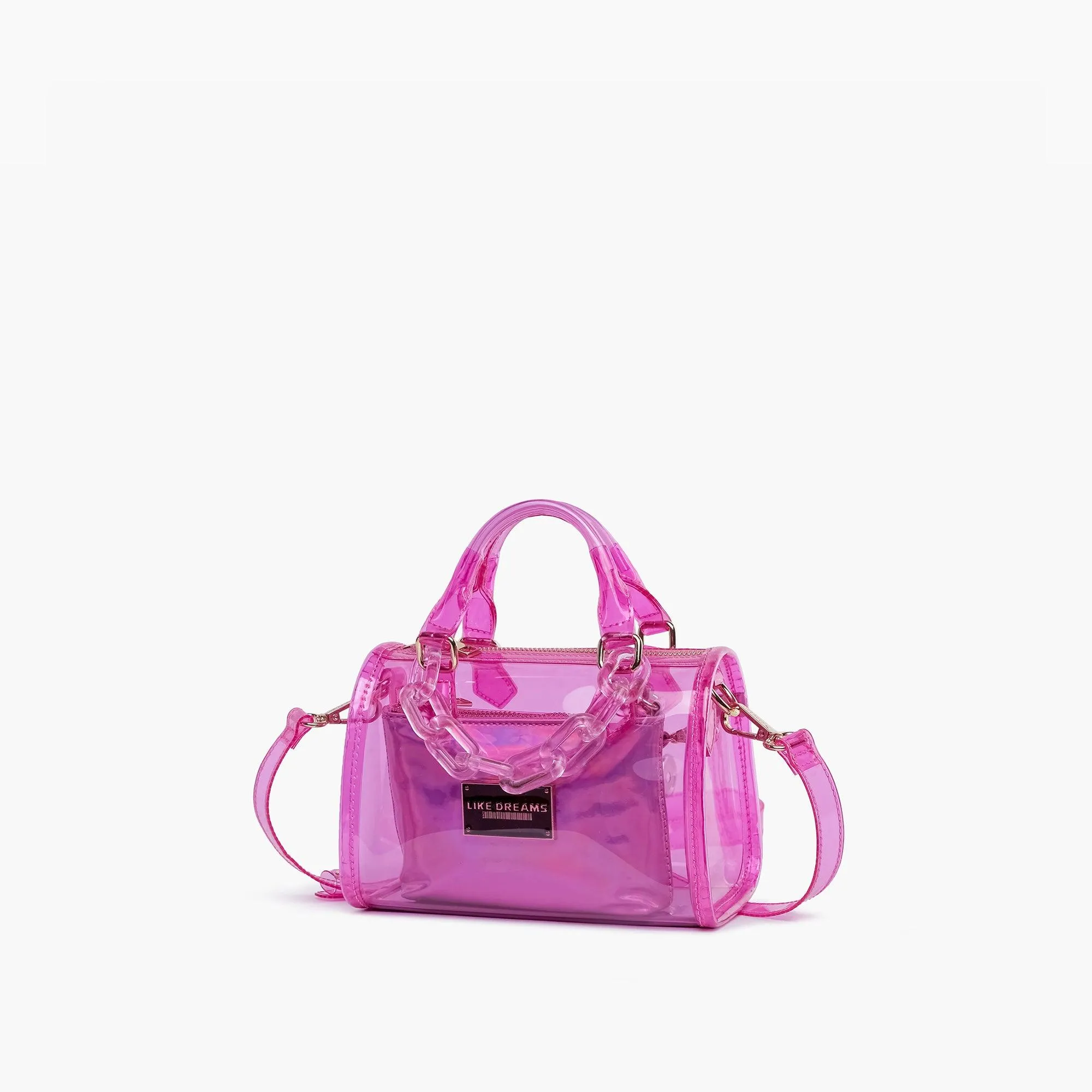 Crystal Mini Hologram Clear Crossbody Bag