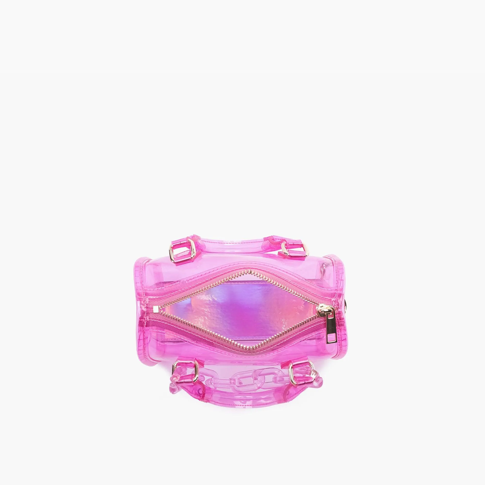 Crystal Mini Hologram Clear Crossbody Bag