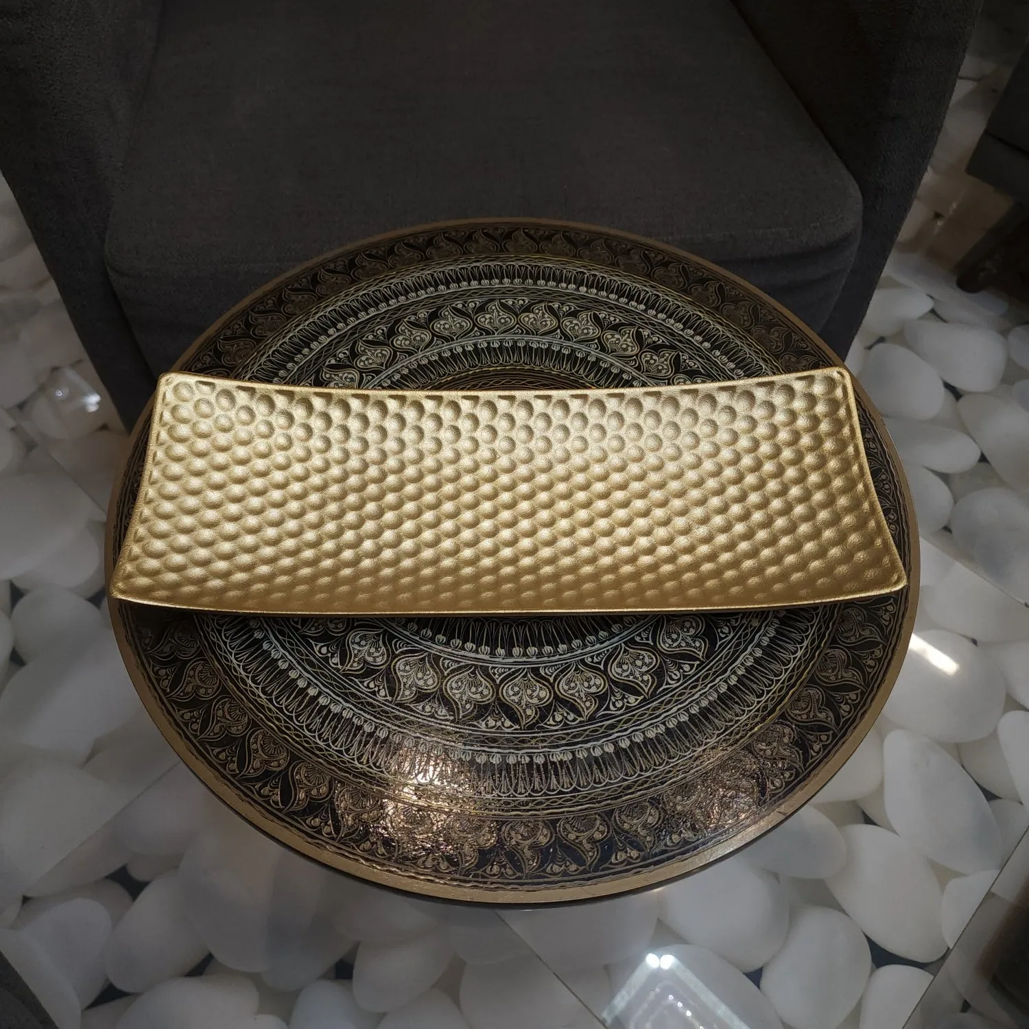 Decorative Rectangular Shaped Serving Tray