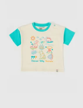 DINOSAUR VALLEY PUFF PRINT T-SHIRT