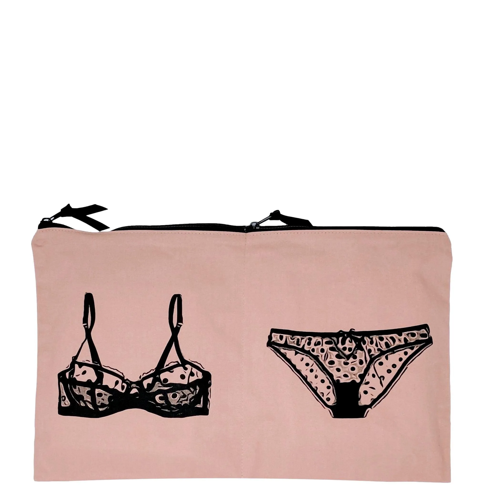 Double Lingerie Packing Pouch, Pink/Blush