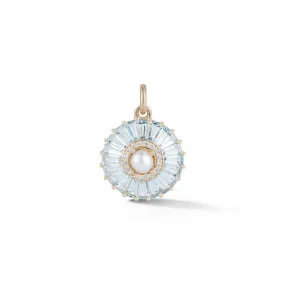 Emily Semiprecious Stone with Pearl & Diamond Pendant Charm