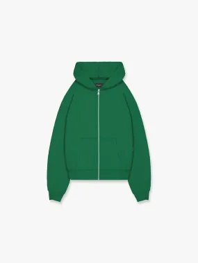 ESSENTIAL ZIP HOODIE - GREEN