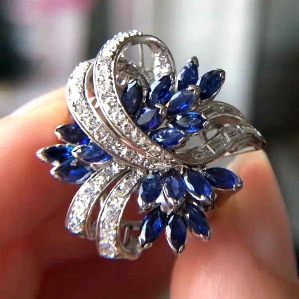 Estate Sapphire & Diamond Cocktail Ring