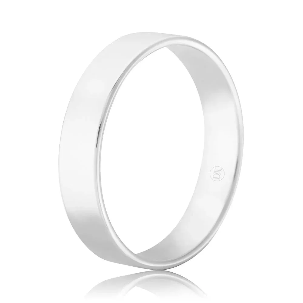 Flat Round 5mm - 18ct White Gold