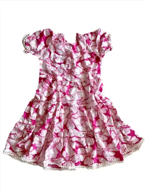 Girl's Hot Pink Floral Annie Dress