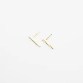 Gold Vermeil Bar Studs