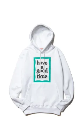 GREEN FRAME PULLOVER HOODIE FL WHITE