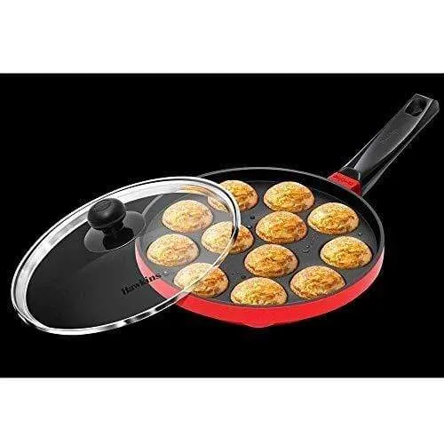 Hawkins Nonstick Appe Pan with Glass Lid, 12 Cups, 22 cm (NAPE22G)