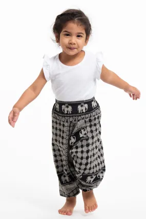 Hill Tribe Elephant Kids Elephant Pants in Black