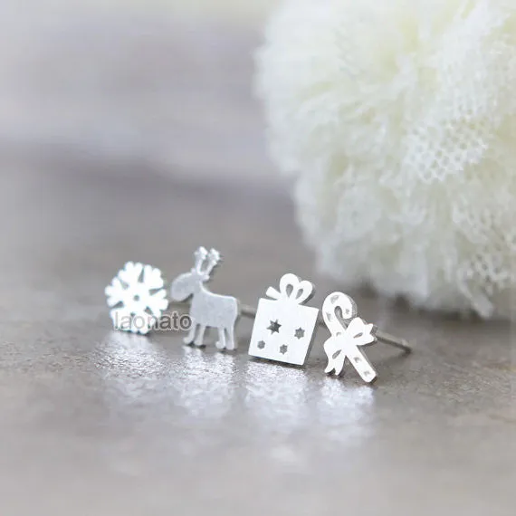 Holiday studs / set of 4 pieces