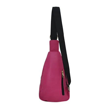 Hot Pink NGIL Faux Leather Sling Bag