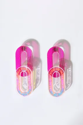 House of Holland Pink Dreamscape Earrings