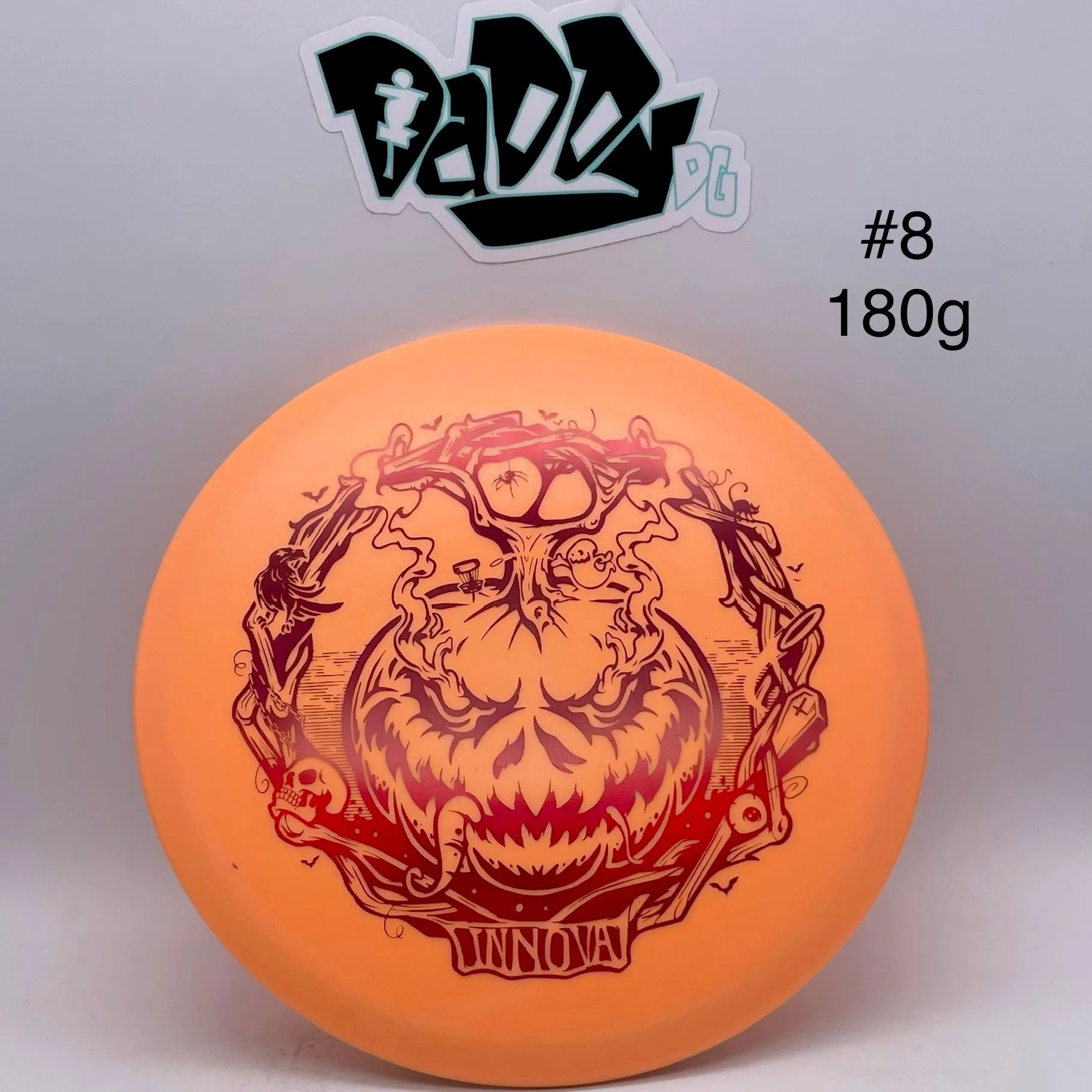 Innova Color Glow DX Roc 2022 Halloween Pumpkin Stamped Putt & Approach