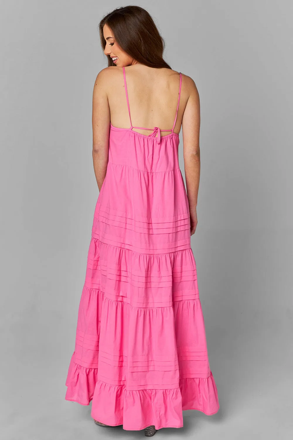 Jaxon Tiered Maxi Dress - Pink