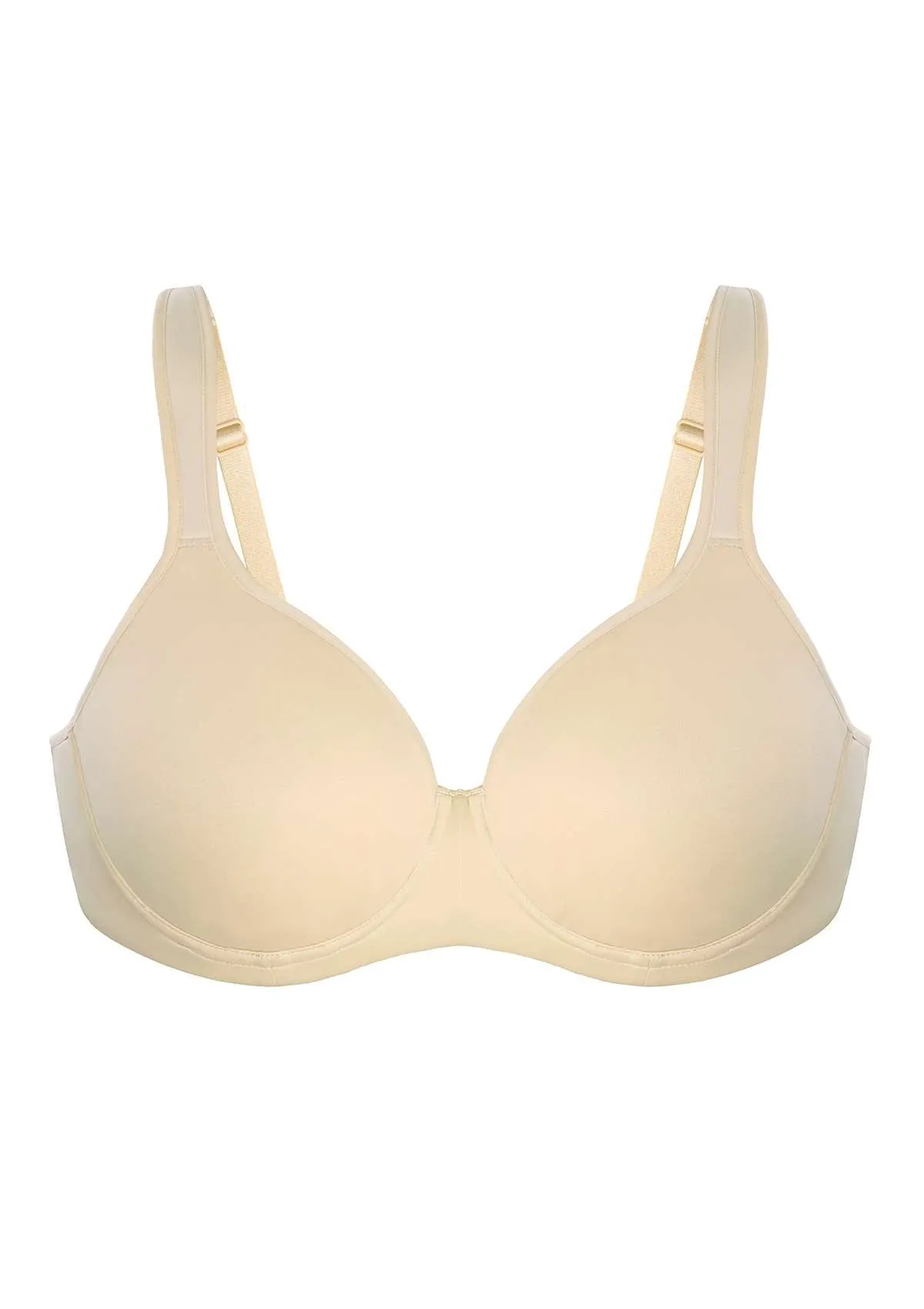 Joan Ultimate Soft Beige T-shirt Unlined Minimizer Bra Set